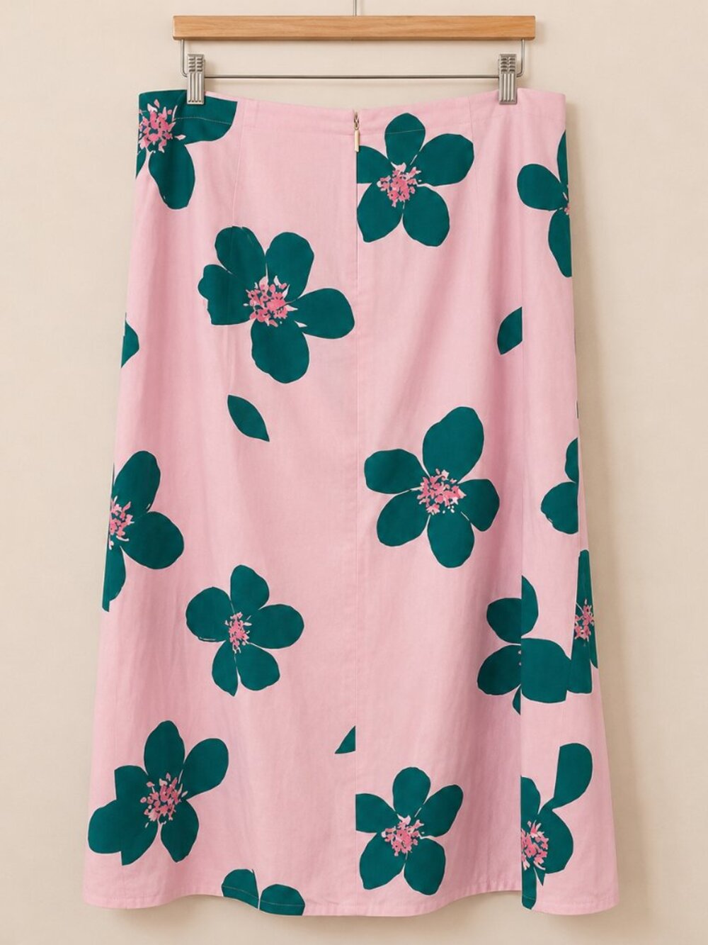Kate Spade Pink Grand Flora Cupro Cotton Crepe Skirt - Size 2 - Picture 3 of 6